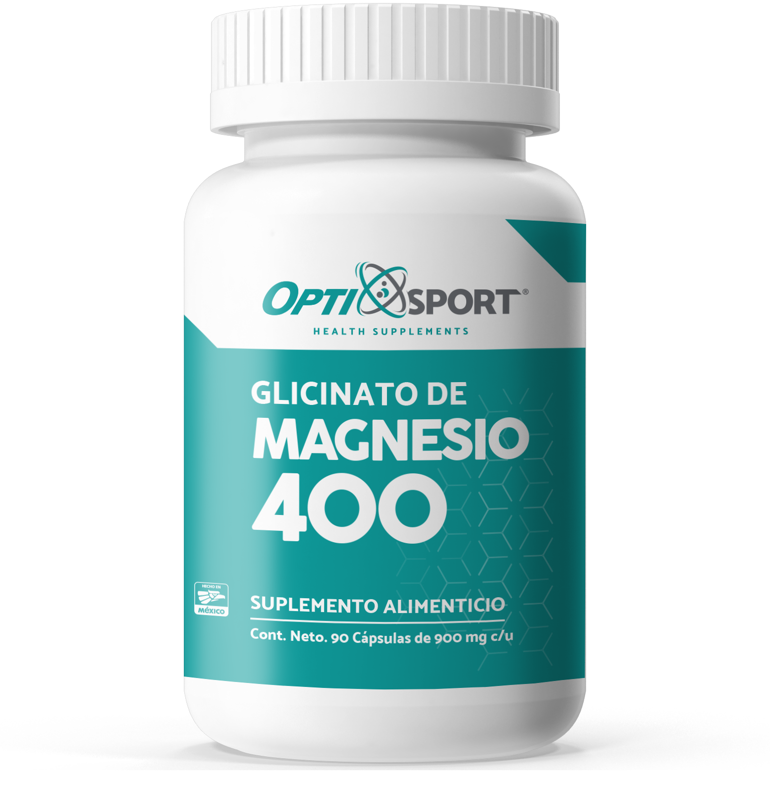 Glicinato de Magnesio 90 cápsulas de 400 mg cada una