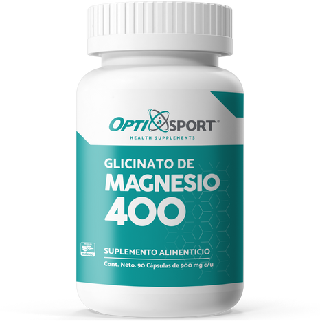 Glicinato de Magnesio 90 cápsulas de 400 mg cada una