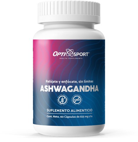 Ashwagandha, Suplemento Alimenticio - 60 Cápsulas de 825 mg c/u