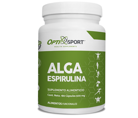 Cápsulas de Alga Espirulina | Alimentos Funcionales | Super Foods | Envase con 180 cápsulas de 500 mg c/u