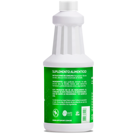 6 Botellas (500ml) de Clorofila Líquida Concentrada con PH9 + Agua Alcalina