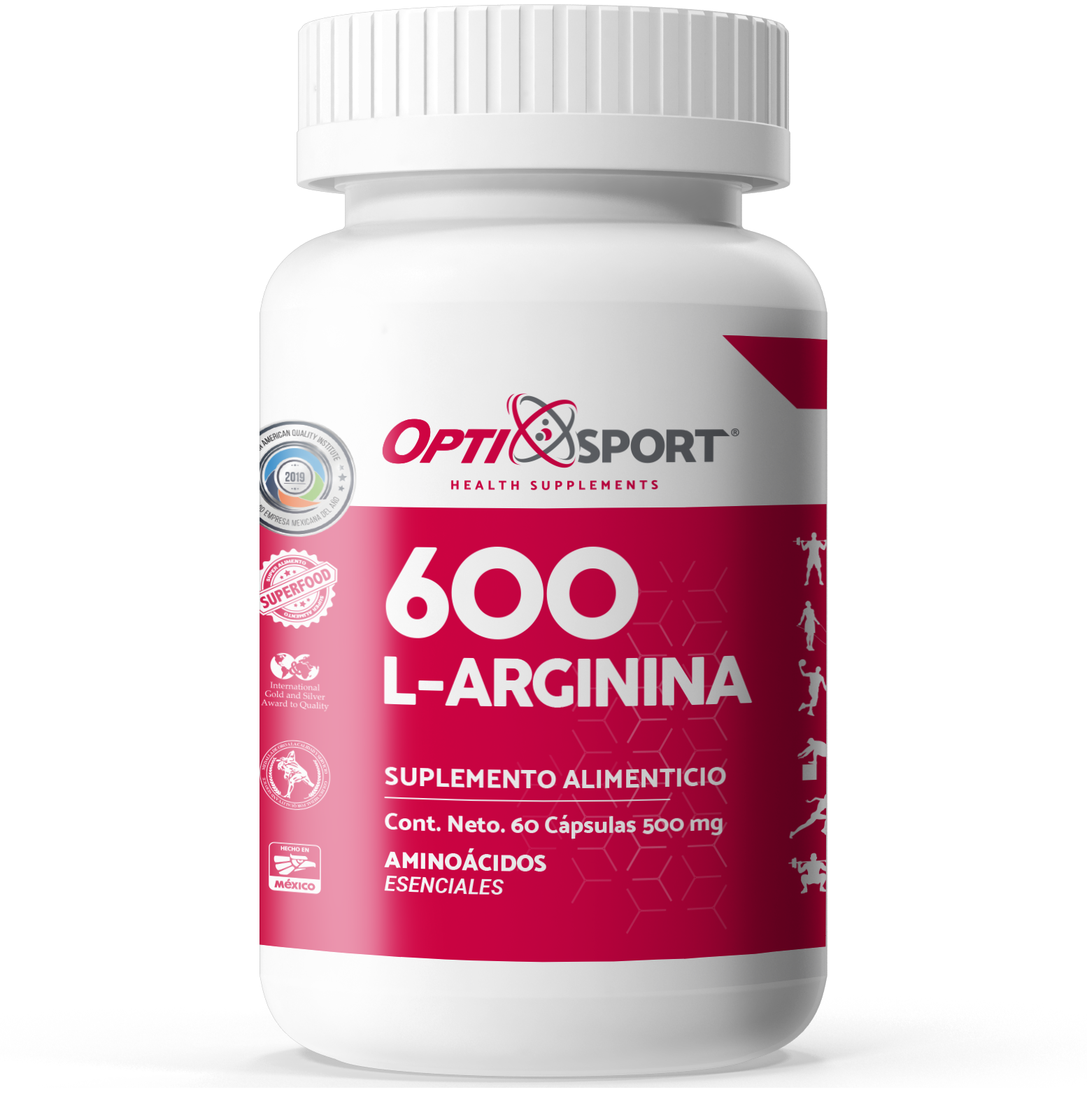 L-Arginina 600 con 60 caps.