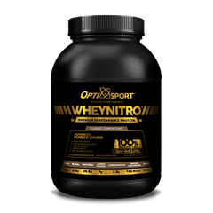 WHEYNITRO Proteína de Suero de Leche Micro filtrada +HMB + BCAAs, que NO Inflama, 26.6 g de proteína por servicio | 65 servicios Bote 2275 grs | Sabor Capuchino | Suplemento en Polvo | Whey Protein