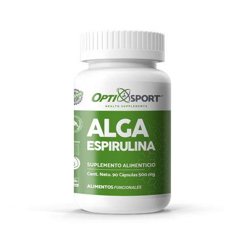 Cápsulas de Alga Espirulina | Alimentos Funcionales | Super Foods | Envase con 90 cápsulas de 500 mg c/u