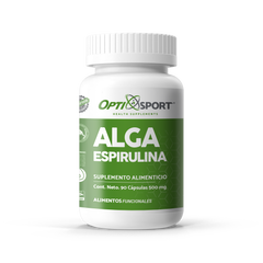 Cápsulas de Alga Espirulina | Alimentos Funcionales | Super Foods | Envase con 90 cápsulas de 500 mg c/u