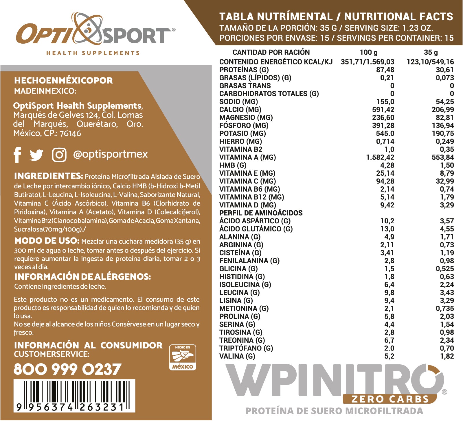 WPINITRO Zero Carbs Capuchino